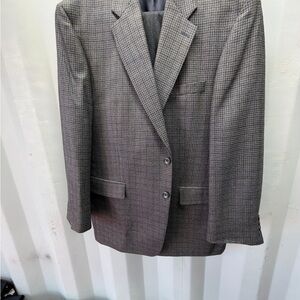 Izod Men's Charcoal Checkered Blazer